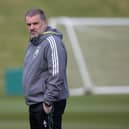 Ange Postecoglou took Celtic training on Friday amid reports linking him with the Spurs vacancy. (Photo by Craig Williamson / SNS Group)