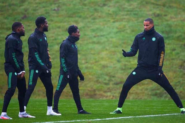 Celtic players at training. Picture: SNS
