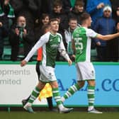 Hibs went ahead at home to Kilmarnock through Will Fish' header. (Photo by Ross Parker / SNS Group)