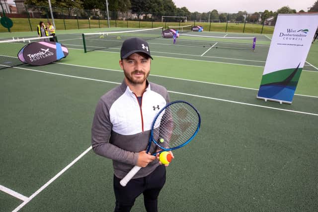 Wimbledon star Jonny O’Mara was joined by local school children (TUES) as the brand new state-of-the-art tennis courts were officially opened in West Dunbartonshire.