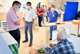 Scottish clinical director Jason Leitch, seen with Health Secretary Humza Yousaf during a visit to Monklands Hospital, is a world-leading expert, says Harry Burns (Picture: Jeff J Mitchell/Getty Images)