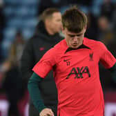 Ben Doak made a cameo appearance off the bench for Liverpool against Aston Villa.