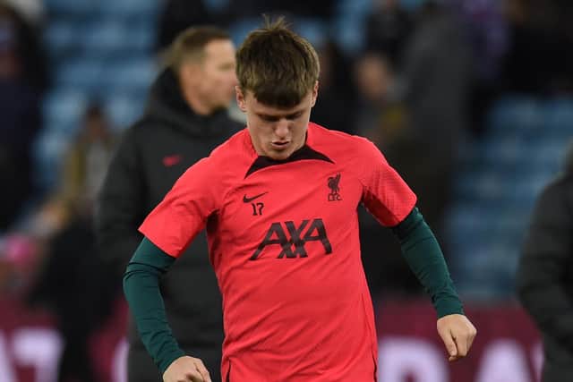 Ben Doak made a cameo appearance off the bench for Liverpool against Aston Villa.