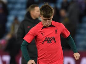 Ben Doak made a cameo appearance off the bench for Liverpool against Aston Villa.