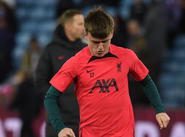 Ben Doak made a cameo appearance off the bench for Liverpool against Aston Villa.