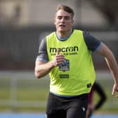 Stafford McDowall during a Glasgow Warriors training session at Scotstoun Stadium this week. (Photo by Ross MacDonald / SNS Group)