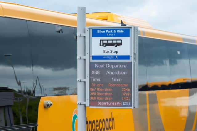 The colour digital bus stop flags show live, ‘real-time’ travel information, with the latest LED technology.