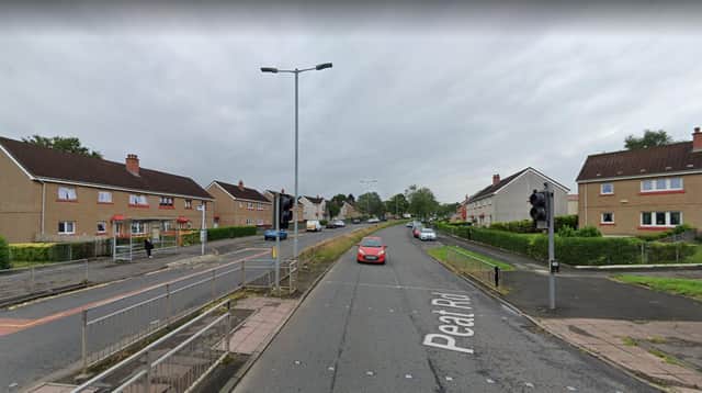 Woman hit by vehicle in Peat Road, Glasgow.