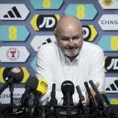 Scotland head coach Steve Clarke addresses the media at Hampden after naming his provisional squad for Euro 2024. (Photo by Craig Williamson / SNS Group)