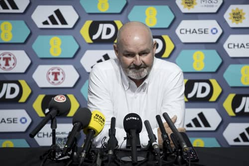 Scotland head coach Steve Clarke addresses the media at Hampden after naming his provisional squad for Euro 2024. (Photo by Craig Williamson / SNS Group)