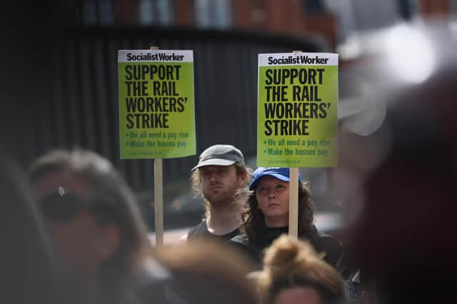 The higher wages go, the greater the chance of long-term high inflation. But if they are kept too low, the resulting industrial action could cause lasting damage to the economy (Picture: Hollie Adams/Getty Images)