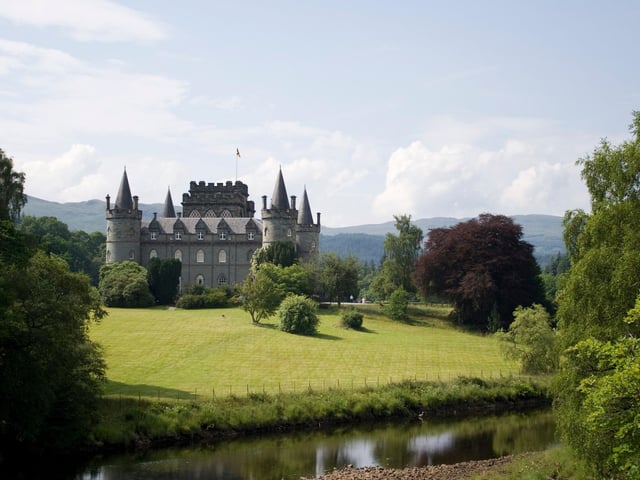 Inveraray Castle is the "fairytale home of the Duke and Duchess of Argyll". Found in the west of Scotland, on the shores of Loch Fyne, this castle was originally built in 1533 and today is a striking example of Gothic Revival architecture. Set in beautiful gardens, it starred in the 2012 Christmas episode of Downton Abbey as the fictional Duneagle Castle.
