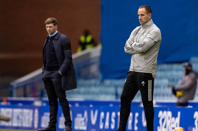 Celtic interim manager John Kennedy during the Scottish Cup defeat to Rangers at Ibrox. (Photo by Craig Williamson / SNS Group)