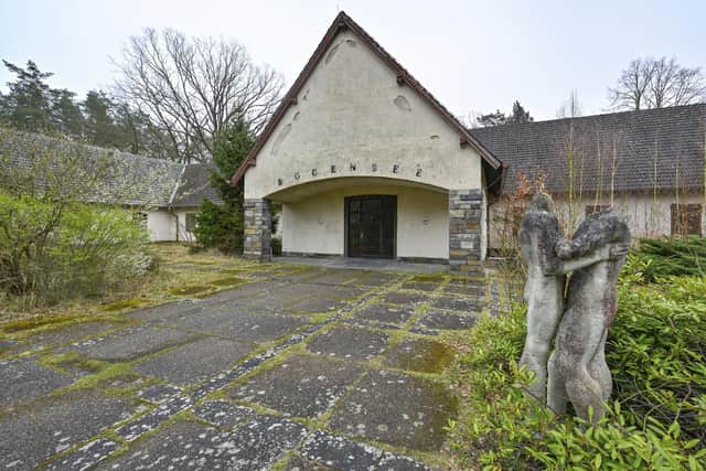 Berlin’s government is offering to give away the villa, hoping to end a decades-long debate on whether to repurpose or bulldoze a sprawling disused site in the countryside north of the German capital. Picture: Patrick Pleul/dpa via AP