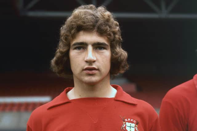 Martin O'Neill, pictured during the early 1970s when at Nottingham Forest.