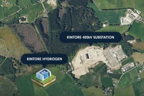 Approx. position of facility in relation to Kintore 400kV substation. Not a representation of the proposed plant.