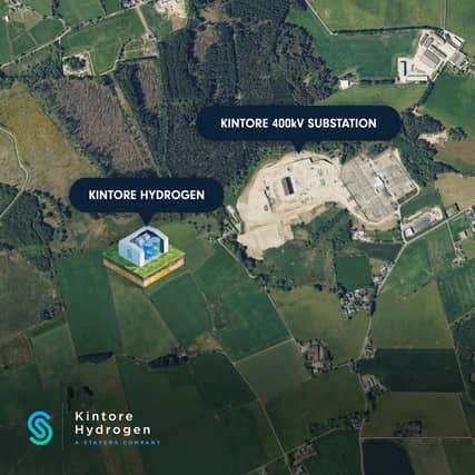 Approx. position of facility in relation to Kintore 400kV substation. Not a representation of the proposed plant.