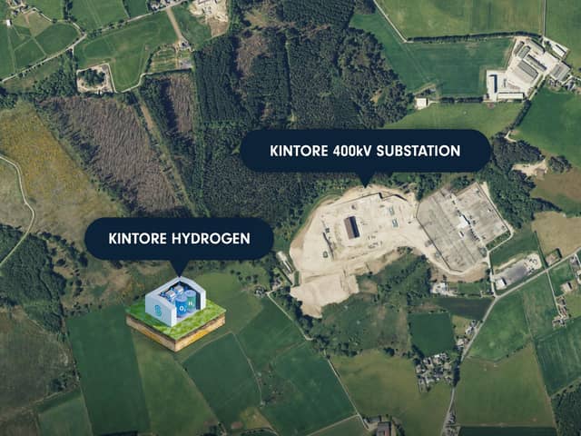 Approx. position of facility in relation to Kintore 400kV substation. Not a representation of the proposed plant.