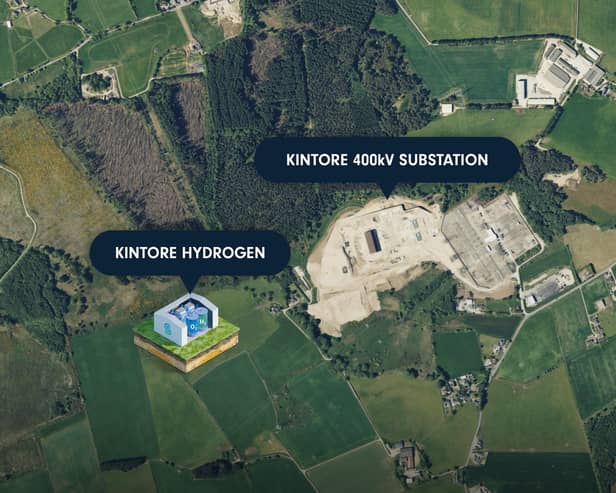 Approx. position of facility in relation to Kintore 400kV substation. Not a representation of the proposed plant.