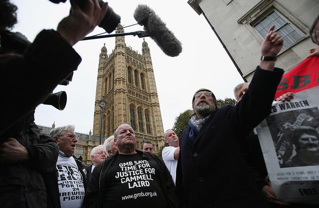 Members of the so-called Shrewsbury 24, who were convicted for picketing nearly 50 years ago, have won a bid to clear their names at the Court of Appeal. (Photo by Dan Kitwood/Getty Images)