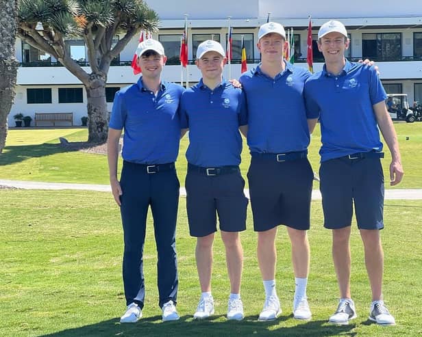 Scotland are being represented in the European Nations Championship by, from left, James Morgan, Connor Graham, Gregor Graham and Gregor Tait.