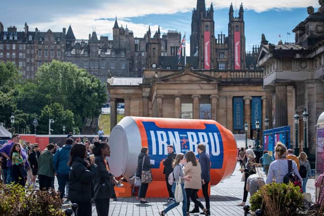 The Irn-Bru 'comedy in a can' venue can be found on The Mound for a limited time during Edinburgh Fringe (Irn-Bru)