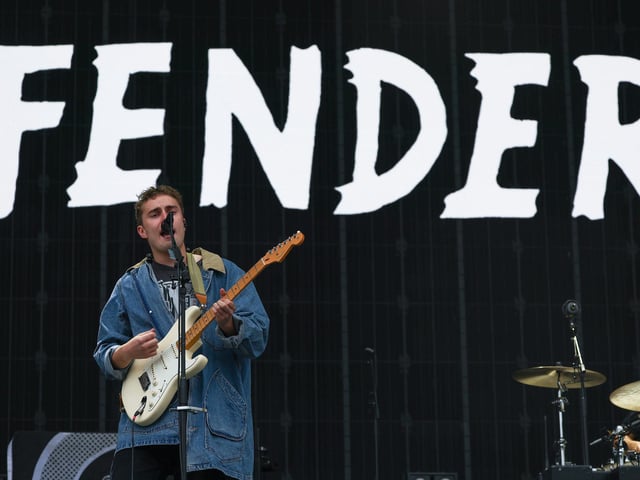 Sam Fender performs on the main stage (Photo by Jeff J Mitchell/Getty Images)