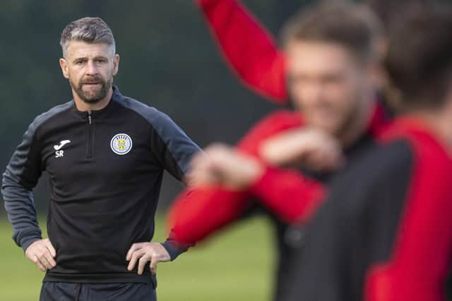 St Mirren manager Stephen Robinson prepares his side for the visit of Celtic.  (Photo by Ross MacDonald / SNS Group)