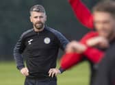 St Mirren manager Stephen Robinson prepares his side for the visit of Celtic.  (Photo by Ross MacDonald / SNS Group)