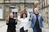 Company Bakery owners Hollie Love Reid and Ben Reade with Eskmills head of growth, Nicole Pyper, pictured centre. Picture: Ian Georgeson