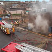 Fife crews tackle the blaze at the former WHSmith store in Kirkcaldy High Street (Pic: Fife Free Press)