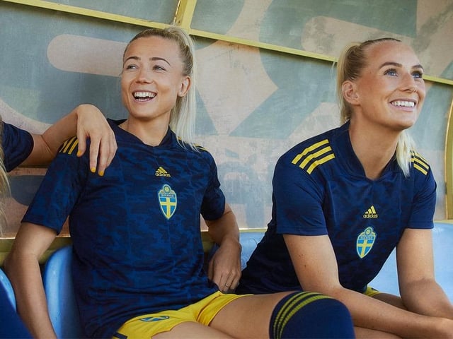 Another Adidas number, and another sure fire winner. This navy and yellow away kit is simple in design, yet really stands out amongst many of the other Euro 2022 kits.