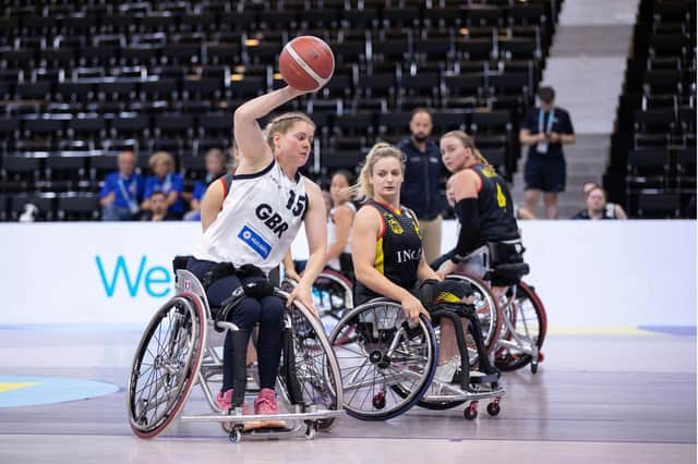 Paralympian and British Wheelchair Basketball player Robyn Love in action – Picture: BWB / SA Images
