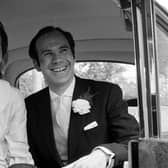 The wedding of Menzies Campbell  athlete and Lady Elspeth Mary Grant-Suttie at Buchanan Parish Church  near Drymen.

