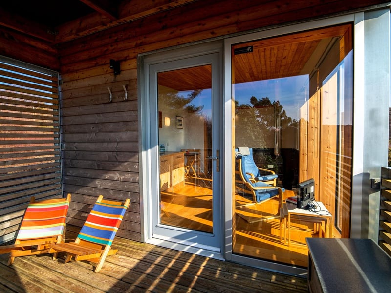 Enjoy the sunshine and an alfresco drink on the Batbox's spacious decking.