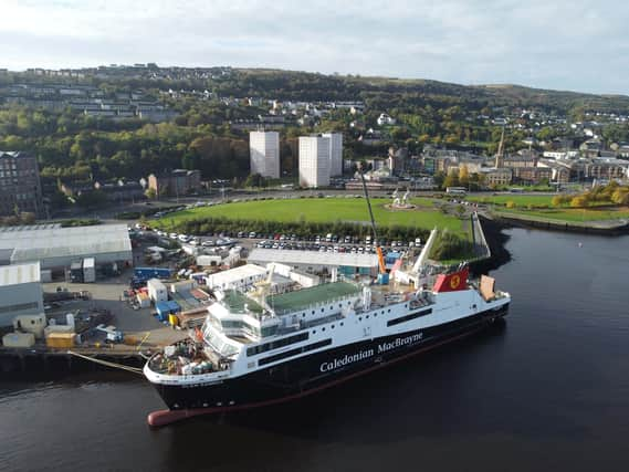 Work continues on the delayed and over-budget ferries being built at the Ferguson Marine shipyard (Picture: John Devlin)