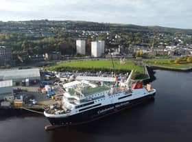 Work continues on the delayed and over-budget ferries being built at the Ferguson Marine shipyard (Picture: John Devlin)