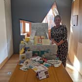 Gillian Martin MSP with the new-look Baby Box.