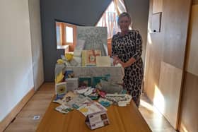 Gillian Martin MSP with the new-look Baby Box.