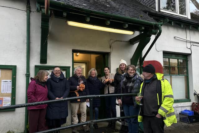 Islanders celebrate the buyout of their only store on Lismore in the Inner Hebrides. PIC: Contributed.
