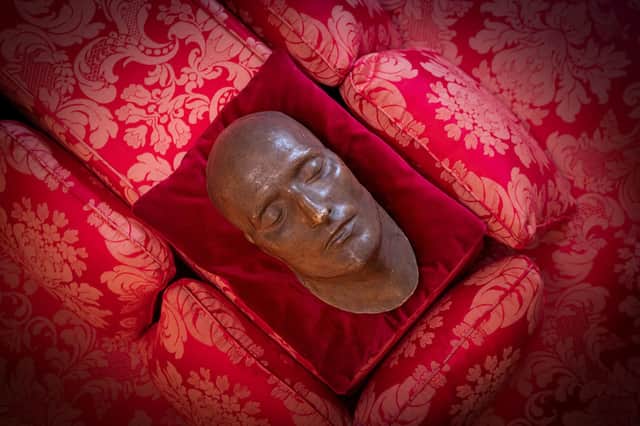 English Heritage of Keeper of the death mask of Napoleon Bonaparte on display at Apsley House, London. Picture: Christopher Ison/English Heritage/PA Wire