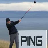 A golfer in action during the Scottish Golf Ping Winter Open Series at Fairmont St Andrews. Picture: Scottish Golf