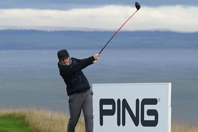 A golfer in action during the Scottish Golf Ping Winter Open Series at Fairmont St Andrews. Picture: Scottish Golf
