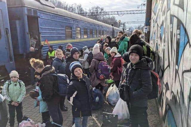 The group left Warsaw in Poland on Wednesday afternoon on a Virgin Atlantic flight after they were evacuated from Ukraine over a week ago.