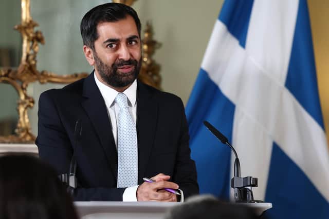 First Minister Humza Yousaf holds a press conference as he announces the SNP will withdraw from the Bute House Agreement. Picture: Jeff J Mitchell/Getty Images