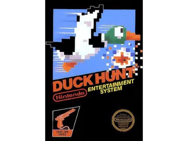 One of the earliest games available for Nintendo's NES system, Duck Hunt challenges players to use a light gun to take shots at flock of unfortunate birds. A mint copy now fetches £36,468.
