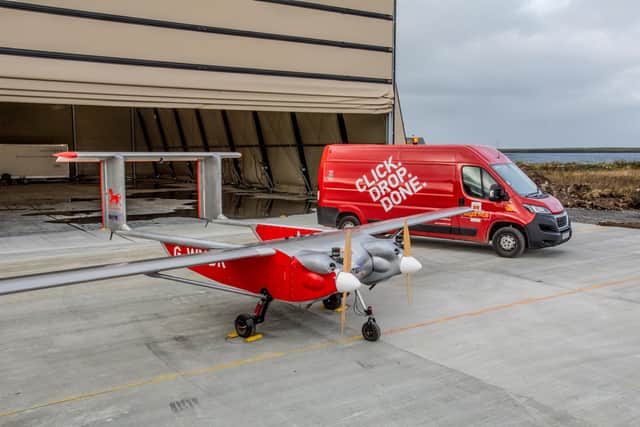 Royal Mail trials drones carrying post to remote Scottish island.