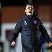 Steven Mackay celebrates Brora's shock 2-1 win over Hearts.