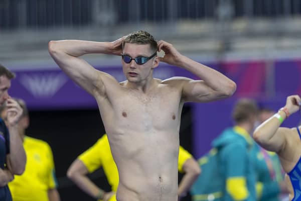 Duncan Scott in training at the Sandwell Aquatics Centre ahead of the Commonwealth Games in Birmingham.