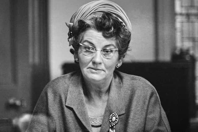 Mary Whitehouse, as president of the National Viewers' and Listeners' Association, was a vigorous campaigner against what she perceived to be excessive sex, violence and bad language on screen and stage (Picture: Les Lee/Daily Express/Hulton Archive/Getty Images)